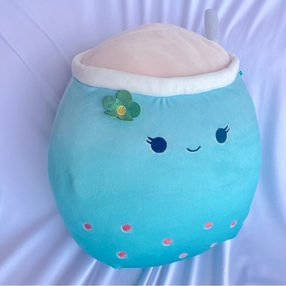 11"  Squishmallow Boba Jakarria Teal Tea Kids Birthday Toy - Picture 5 of 6